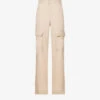 FRAME Flap-pocket Straight-leg Mid-rise Organic Linen-blend Trousers