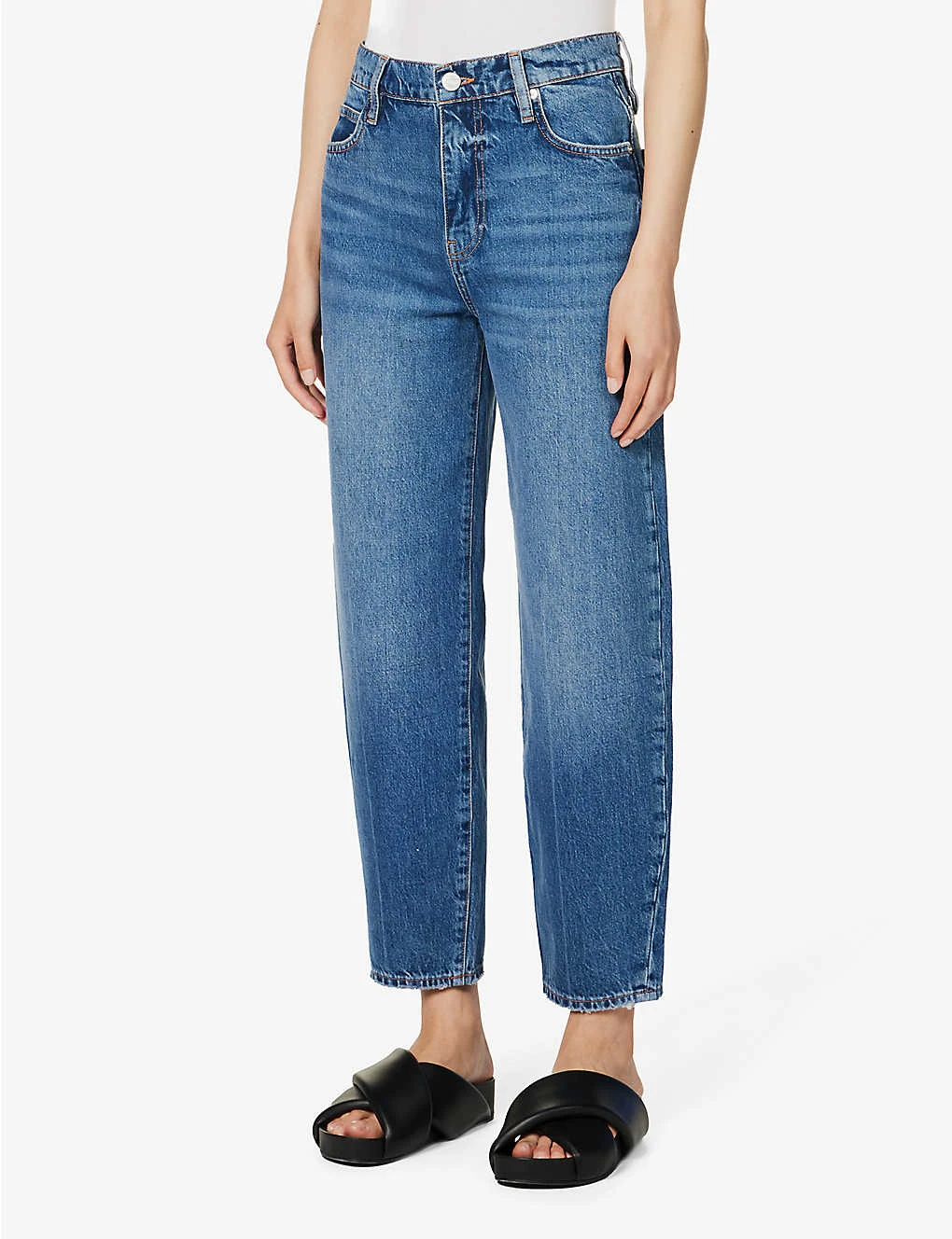 FRAME Barrel Ultra High Rise Wide-leg Jeans - Image 3