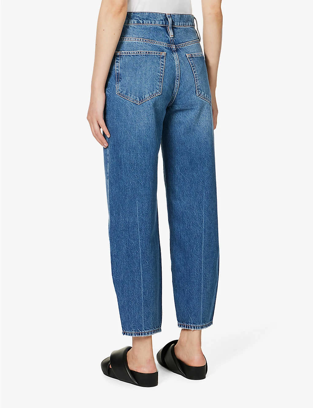 FRAME Barrel Ultra High Rise Wide-leg Jeans - Image 4