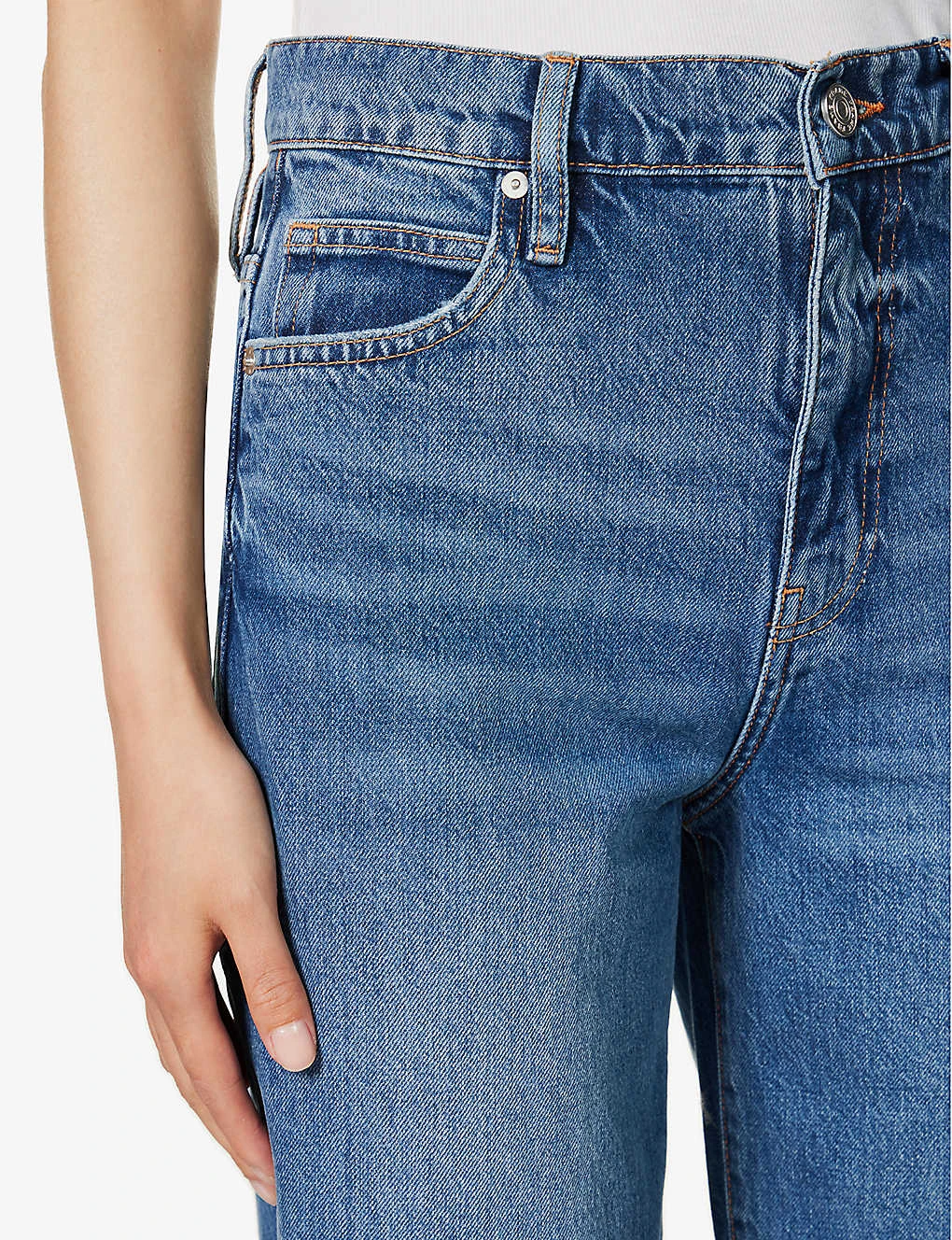 FRAME Barrel Ultra High Rise Wide-leg Jeans - Image 5