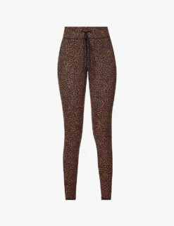 Leo Leopard-print High-rise Stretch-recycled Polyamide Leggings