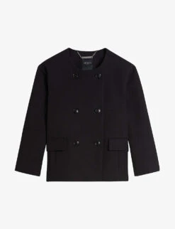 Ted Baker Molleia Double-breasted Cropped-length Cotton Coat