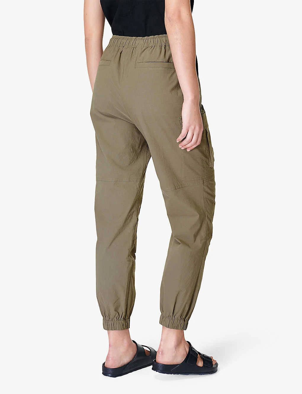 Sweaty Betty Quinn Cargo Elasticated-waist Slim-leg Mid-rise Stretch-woven Trousers - Image 4