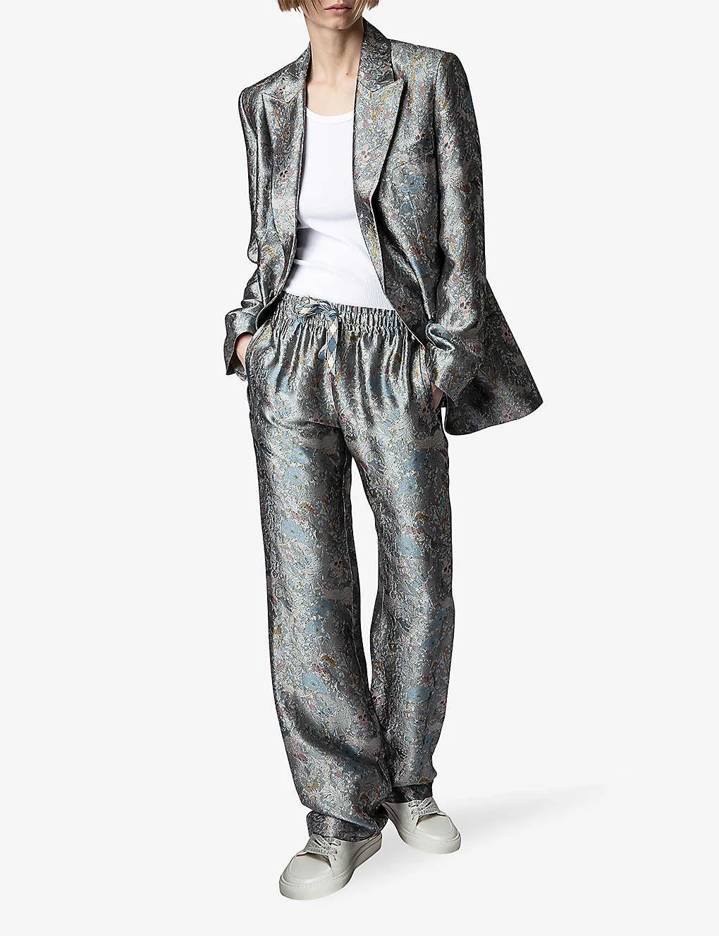 Zadig & Voltaire Vegy Floral-jacquard Woven Blazer - Image 2