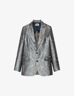 Zadig & Voltaire Vegy Floral-jacquard Woven Blazer