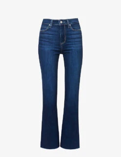 Paige Claudine Flared-leg High-rise Stretch-denim Jeans