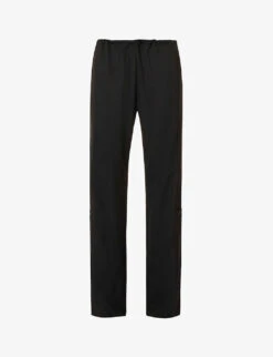 No.198 Drawstring-waist Straight-leg Mid-rise Wool Trousers
