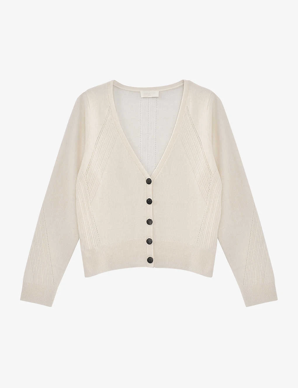 Ikks V-neck Button-down Cashmere Cardigan