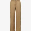 Harper Straight-leg Mid-rise Linen-blend Trousers