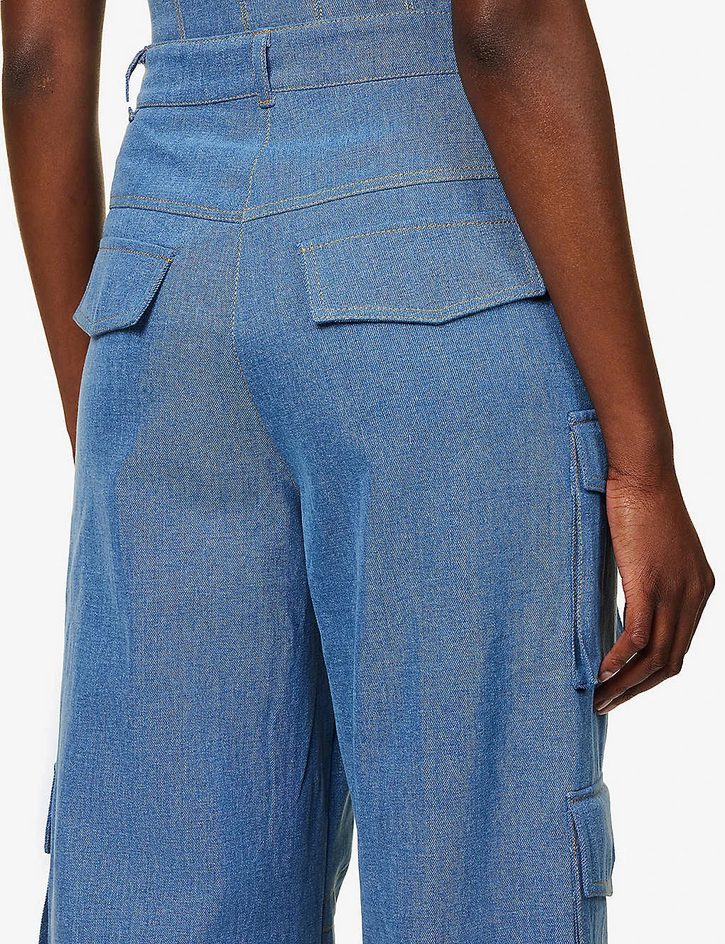 Contrast-stitch Straight-leg High-rise Denim Trousers - Image 6
