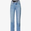 ALEXANDER WANG Asymmetrical-waist Straight-leg Low-rise Jeans