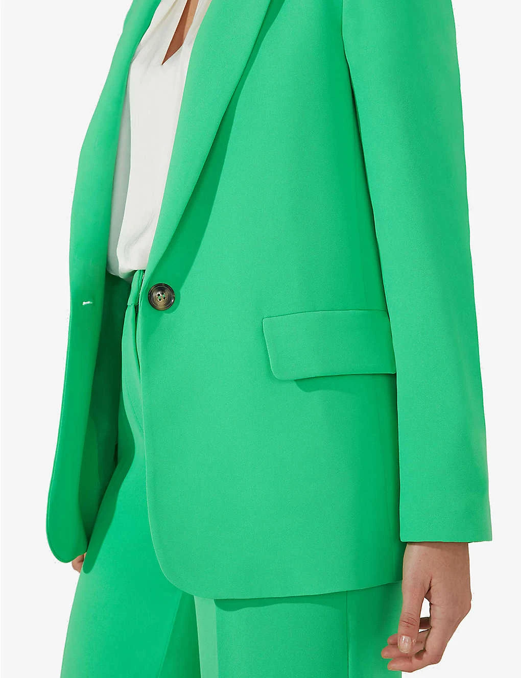 Single-breasted Tailored Woven Blazer - Image 3