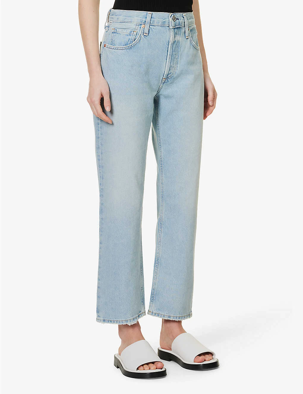 CITIZENS OF HUMANITY Neve Straight-leg Low-rise Organic-cotton Denim Jeans - Image 3