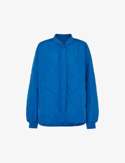 Whistles Ida Quilted Woven Coat