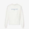 Brand-embroidered Ribbed-trim Cotton-blend Sweatshirt