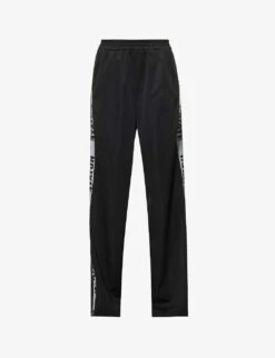 Reflective-trim Drawstring-waist Recycled-polyester Jogging Bottoms