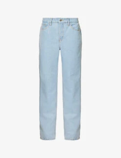 GOOD AMERICAN Good '90s Straight-leg Mi-rise Denim-blend Jeans