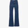 St Monica Flared High-rise Organic Denim-blend Jeans