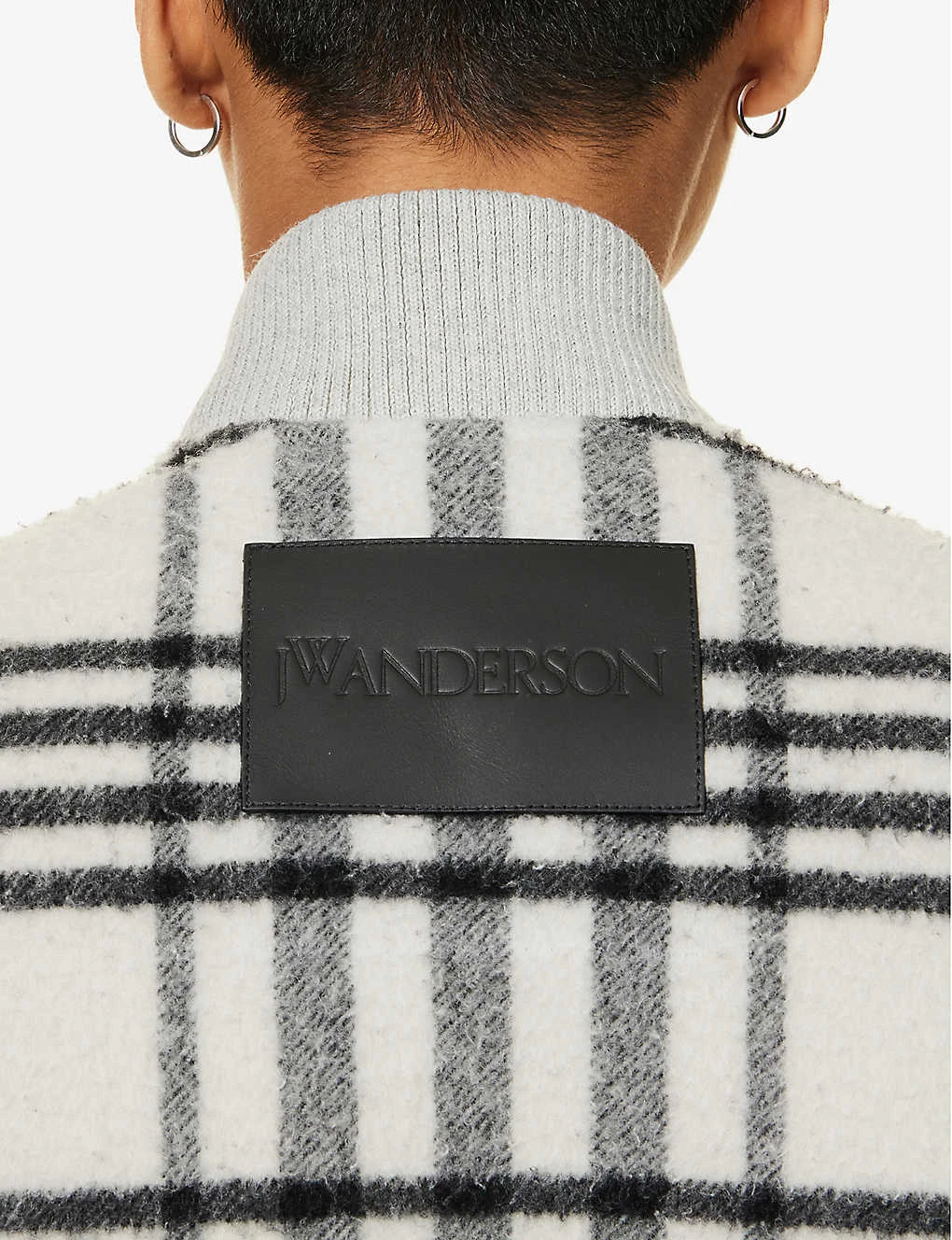 JW Anderson Check-pattern Brushed-texture Wool-blend Jacket - Image 6