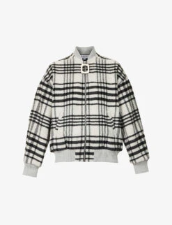 JW Anderson Check-pattern Brushed-texture Wool-blend Jacket