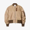 Sacai Round-neck Ribbed-edge Shell Jacket