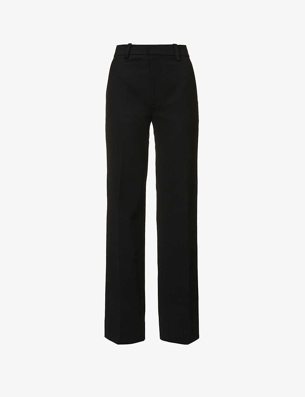 Victoria Beckham Structured-waist Pressed-crease Straight-leg High-rise Stretch-woven Trousers