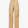 Dion Lee Wide-leg Mid-rise Cotton Cargo Trousers