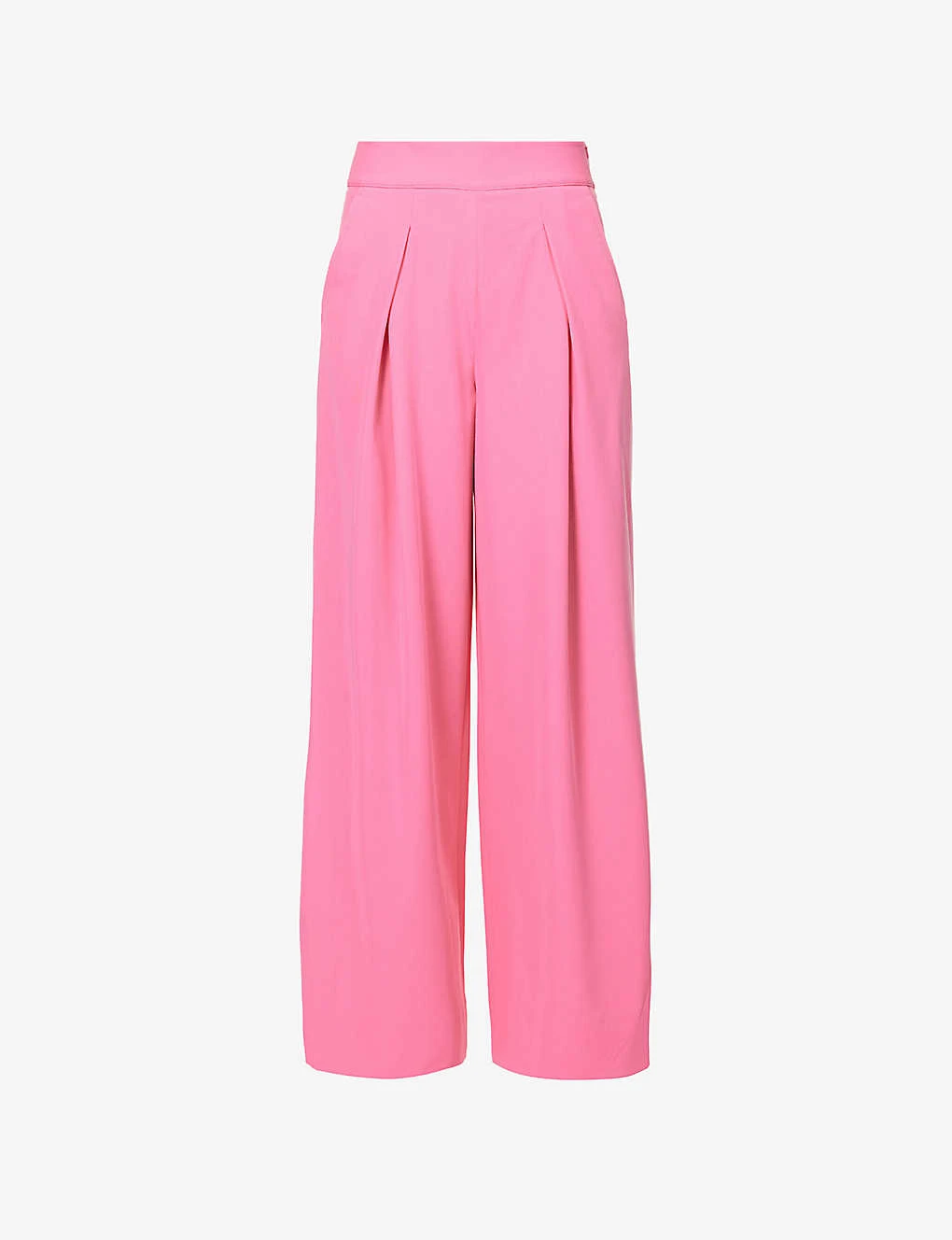 ME AND EM Pressed-pleat Wide-leg High-rise Stretch-woven Trousers