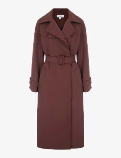 Gilda Double-breasted Stretch-organic-cotton Trench Coat