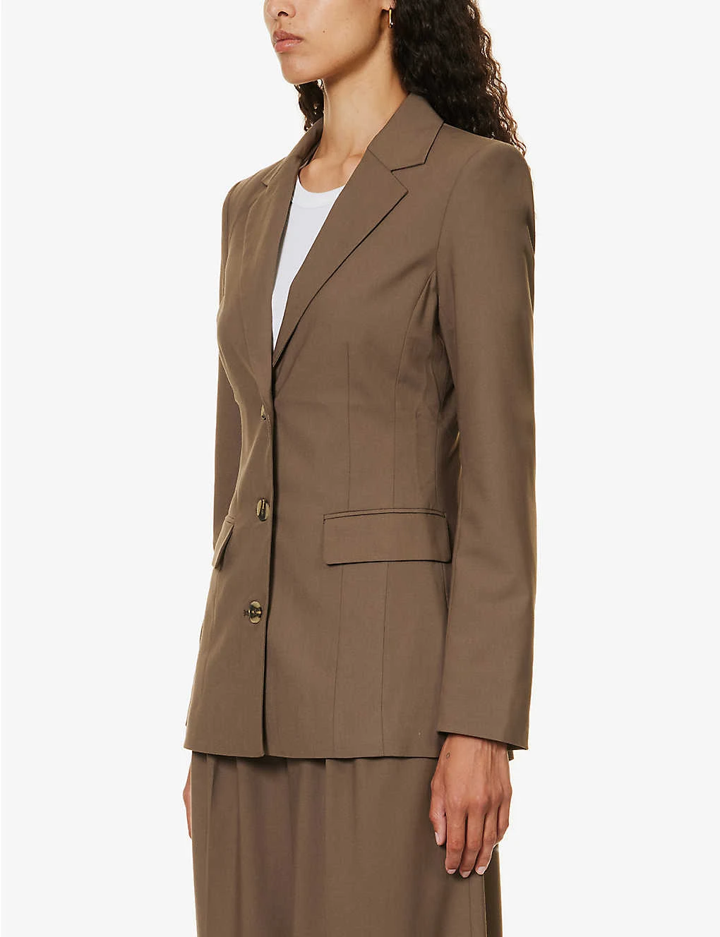 Single-breasted Recycled Polyester-blend Blazer - Image 3