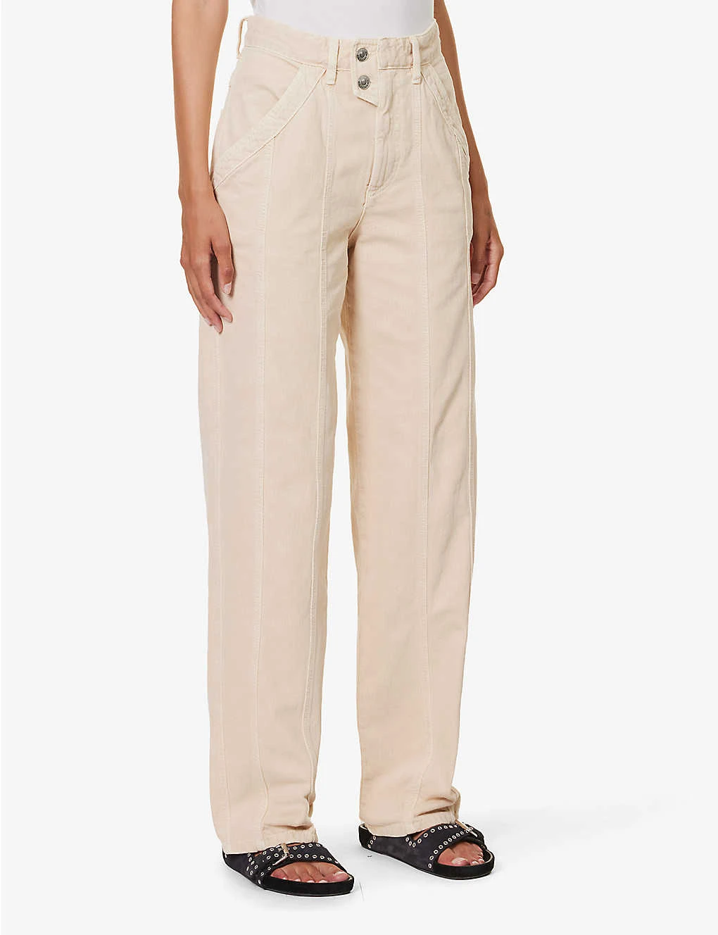 Isabel Marant Etoile Vimala Straight-leg Mid-rise Cotton Trousers - Image 3