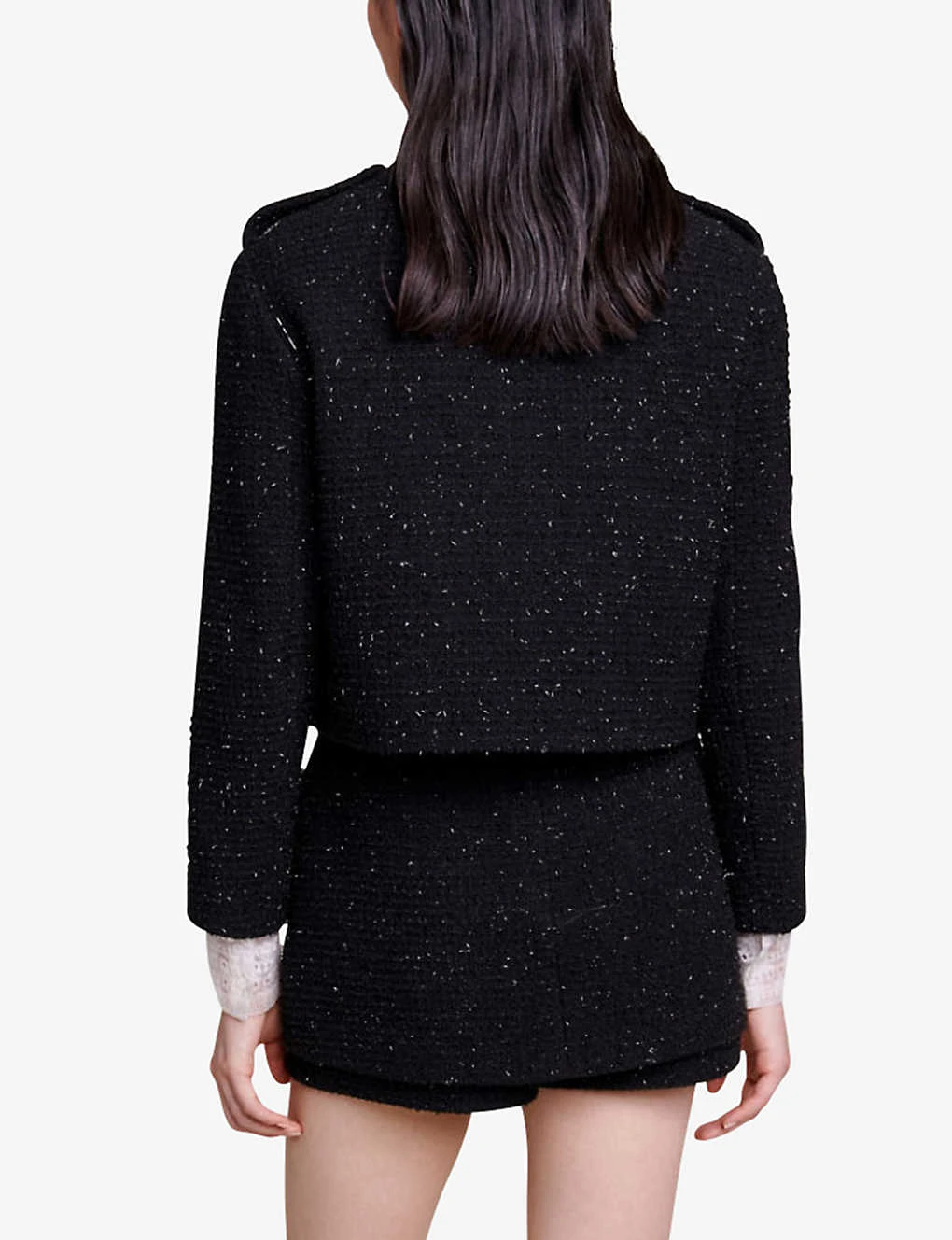 Maje Vateau Metallic-tweed Blazer - Image 4