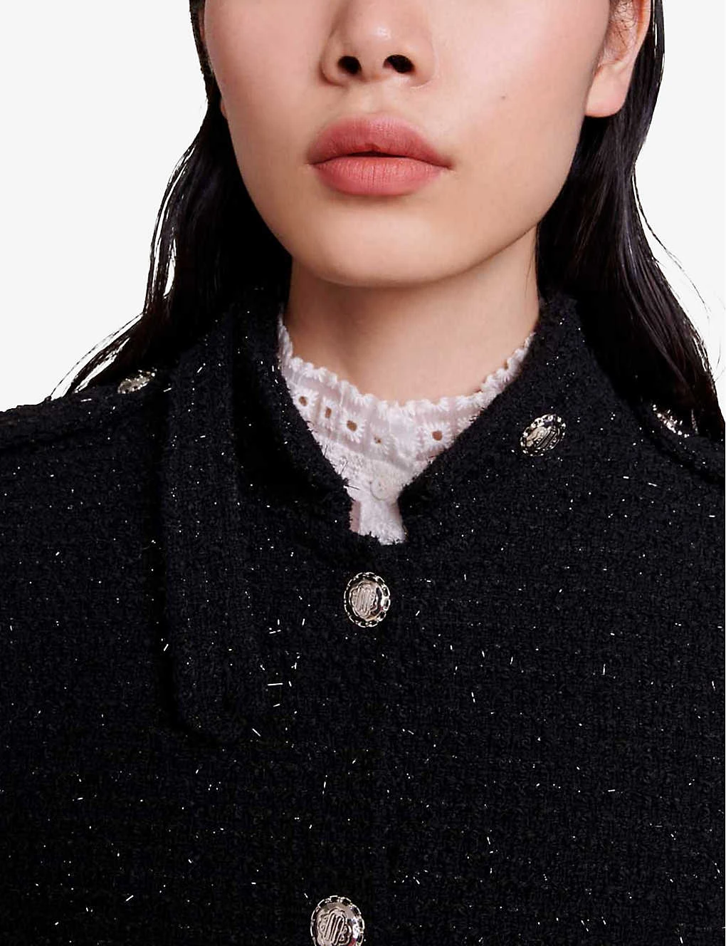 Maje Vateau Metallic-tweed Blazer - Image 5