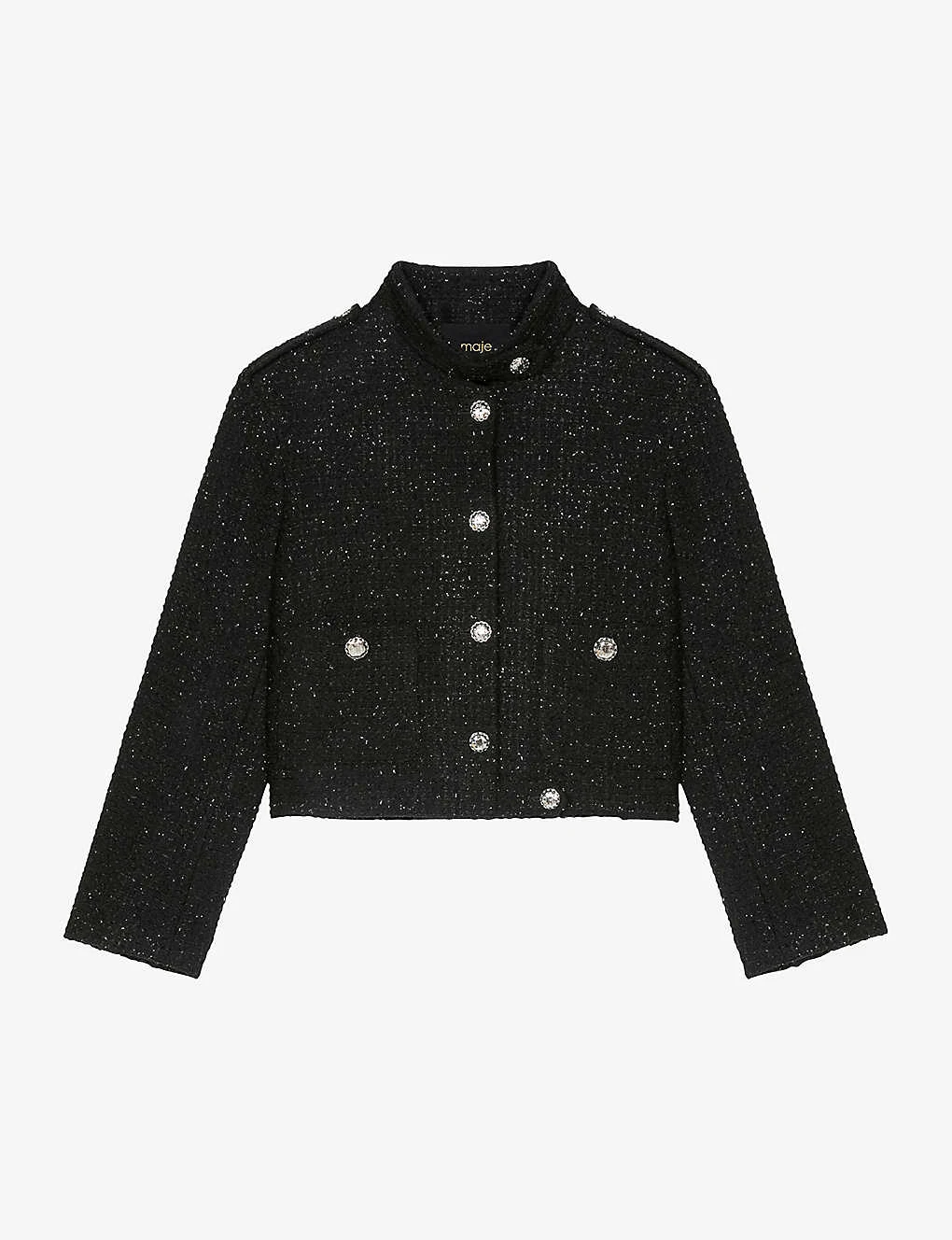 Maje Vateau Metallic-tweed Blazer