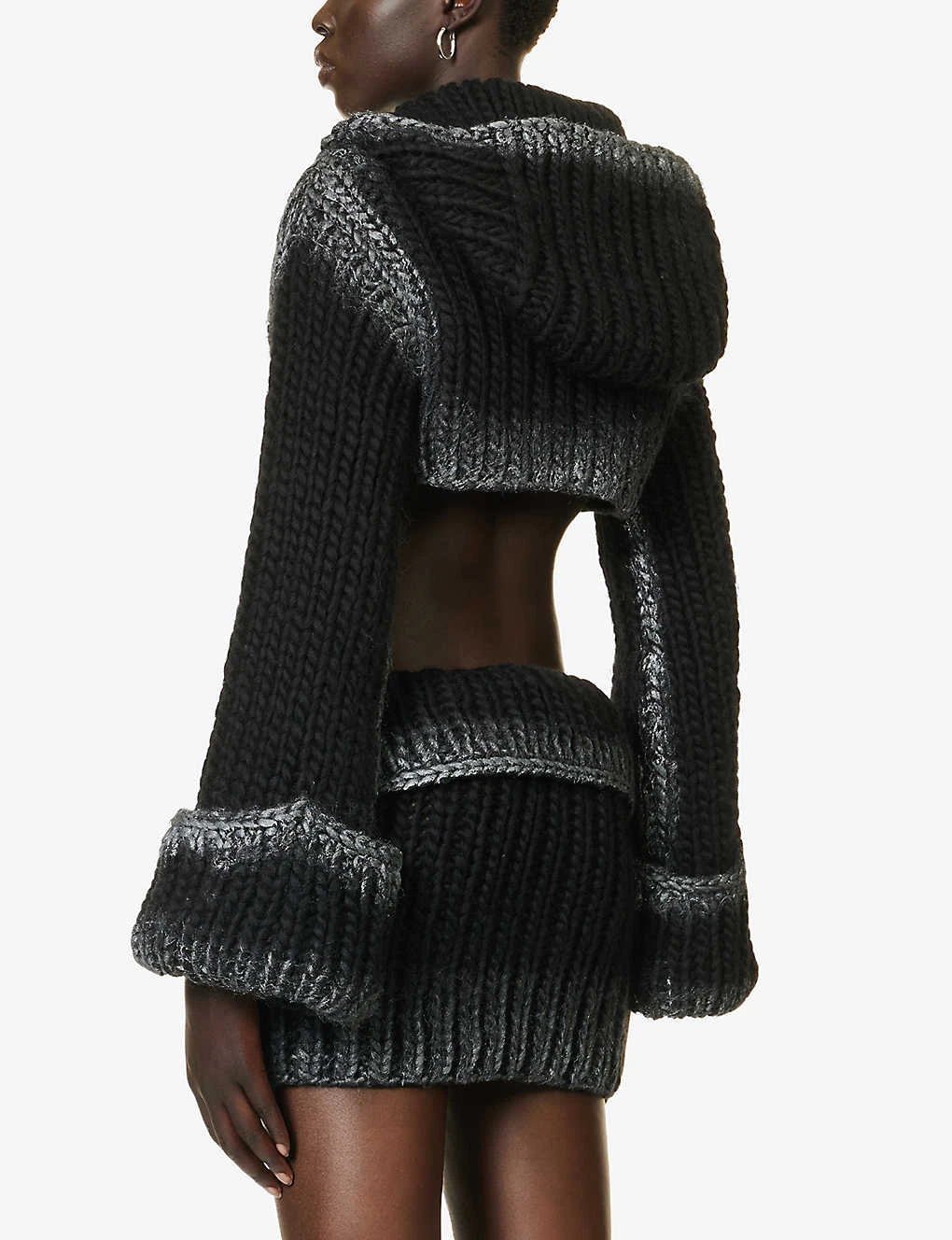 MISBHV Gradient-pattern Hooded Wool-blend Top - Image 4