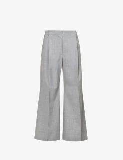 Lazlo Flared-leg High-rise Stretch-woven Trousers