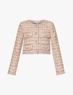 SELF PORTRAIT Sequin-embellished Bouclé Woven Jacket