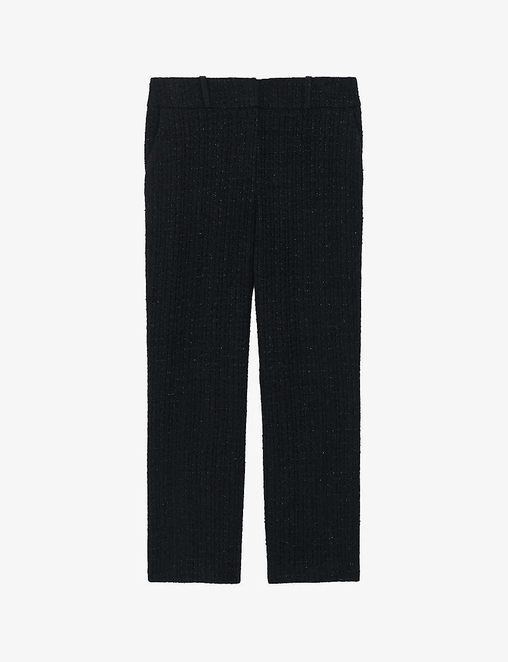 IRO Abema Cropped Straight-leg Mid-rise Tweed Trousers