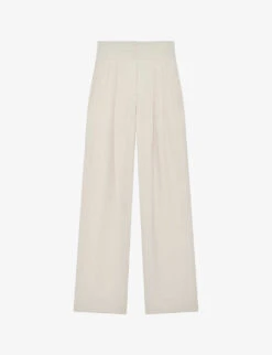 IRO Jeon Pleated Wide-leg Mid-rise Wool-blend Trousers