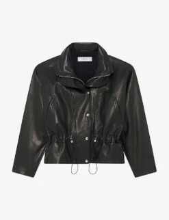 IRO Serian Drawstring-waist Leather Jacket