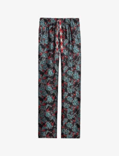 Zadig & Voltaire Pomy Floral-jacquard Straight-leg Mid-rise Woven Trousers