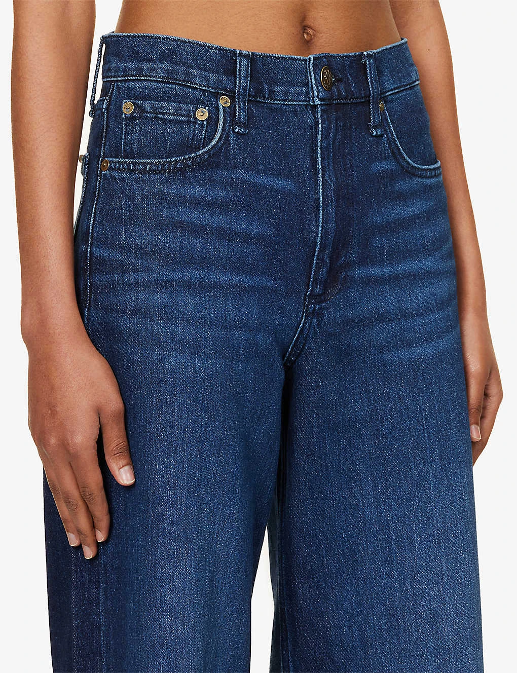 Rag & Bone Andi Wide-leg Mid-rise Stretch-denim Jeans - Image 5