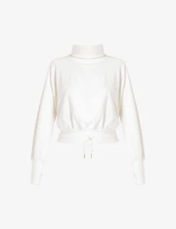 Sweaty Betty Melody Fleece Stretch-cotton Blend Sweatshirt