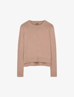 Joseph Ribbed-trim Round-neck Silk And Cashmere-blend Jumper