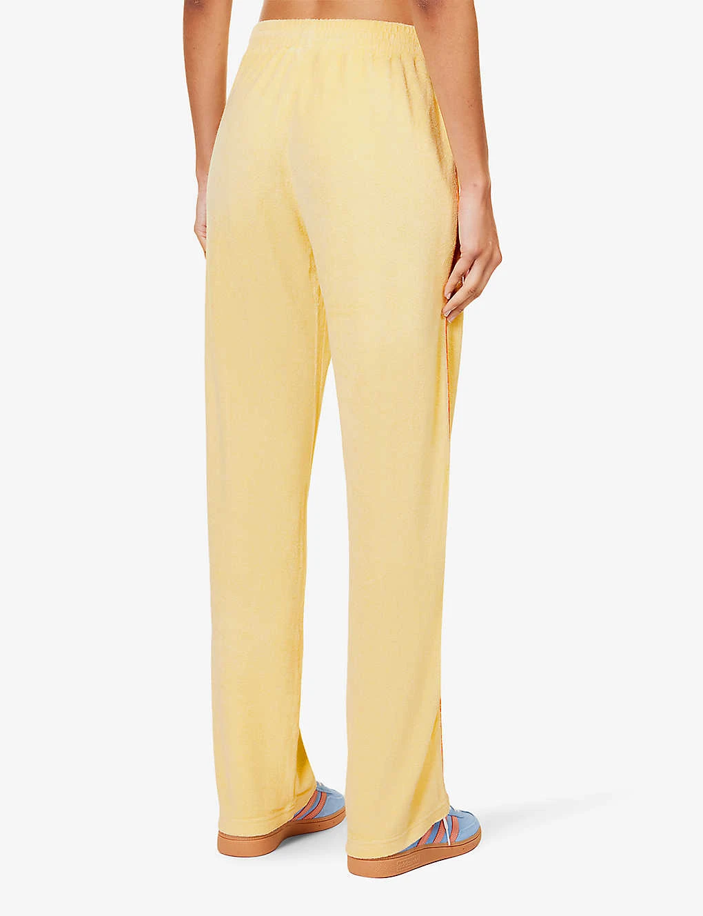 Serif Brand-embroidered High-rise Cotton-towelling Jogging Bottoms - Image 4