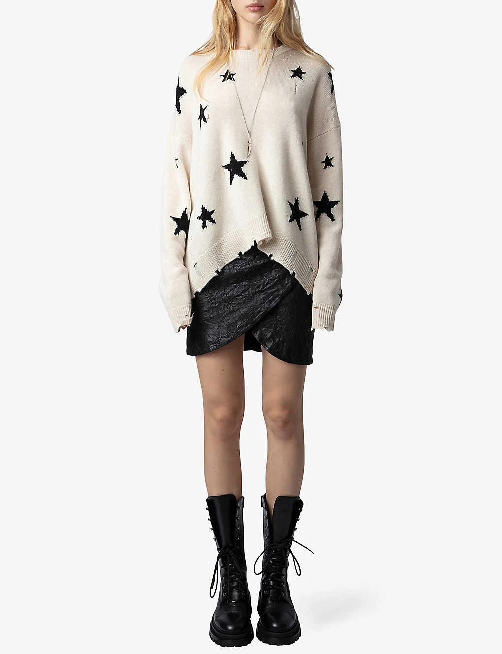 Zadig & Voltaire Markus Star-intarsia Knitted Cashmere Jumper - Image 2