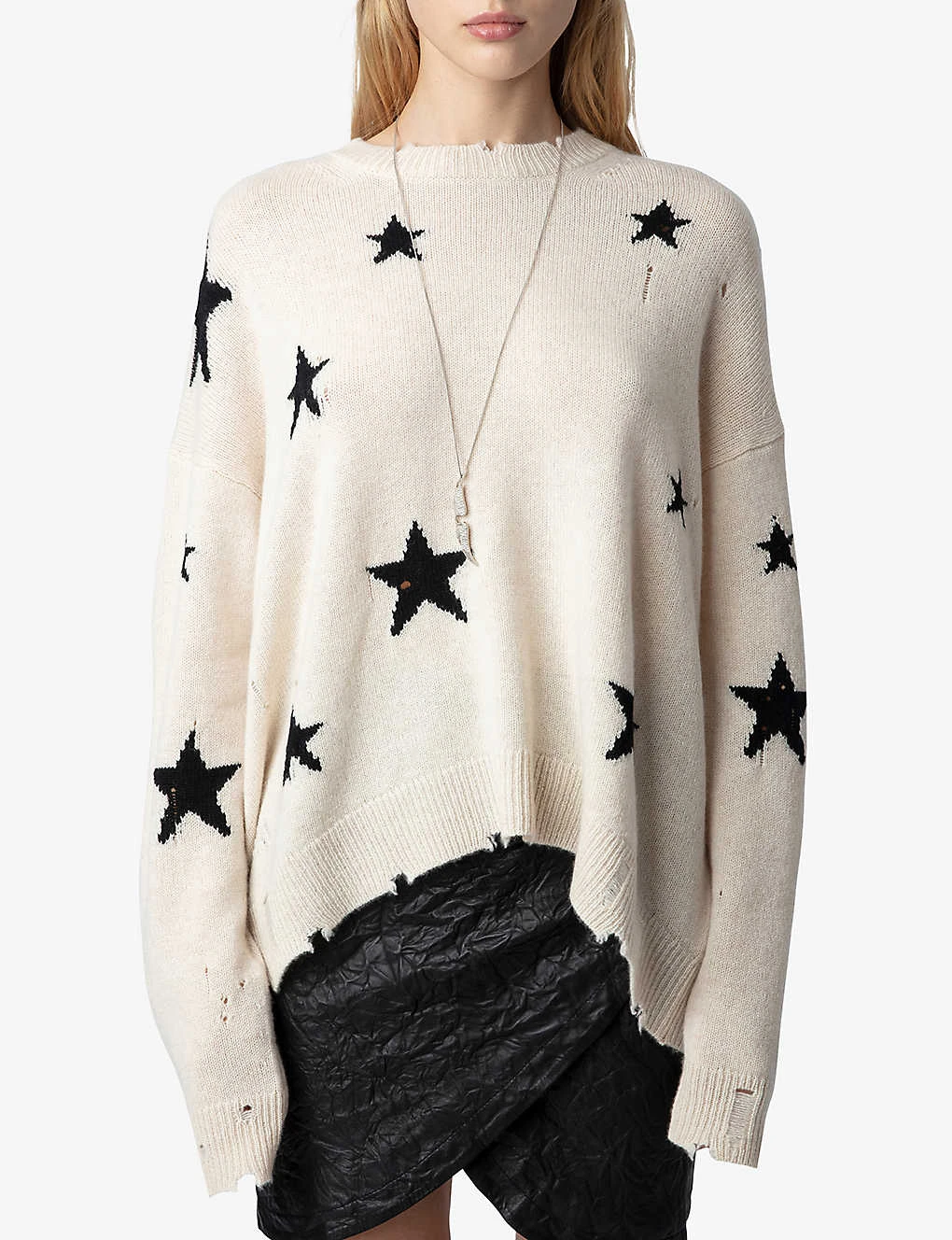 Zadig & Voltaire Markus Star-intarsia Knitted Cashmere Jumper - Image 3